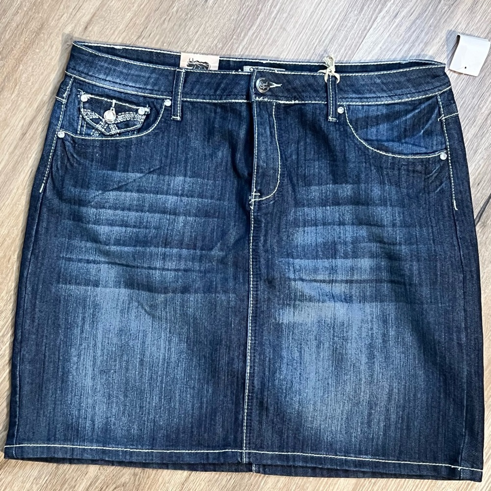 Earl Jean Women’s Denim Skirt Wash Stretch Pencil Jean Skirt Casual Workwear